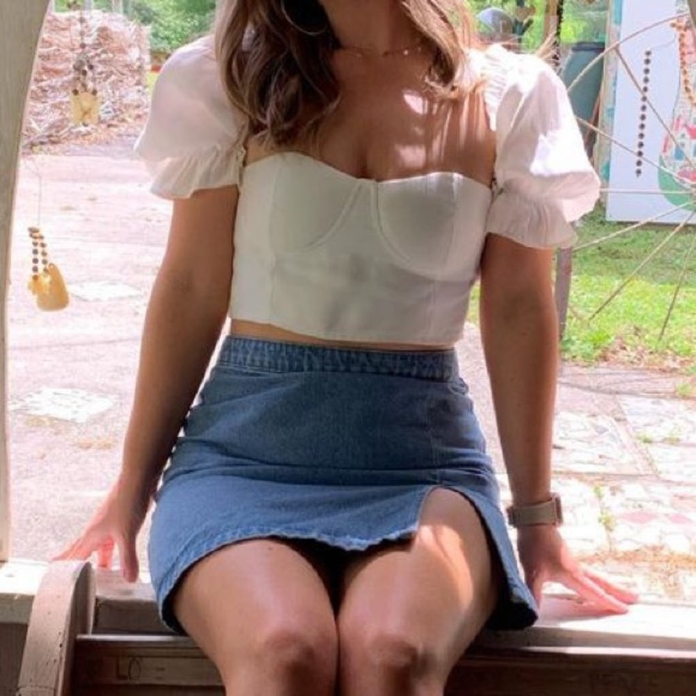 White milkmaid blouse!